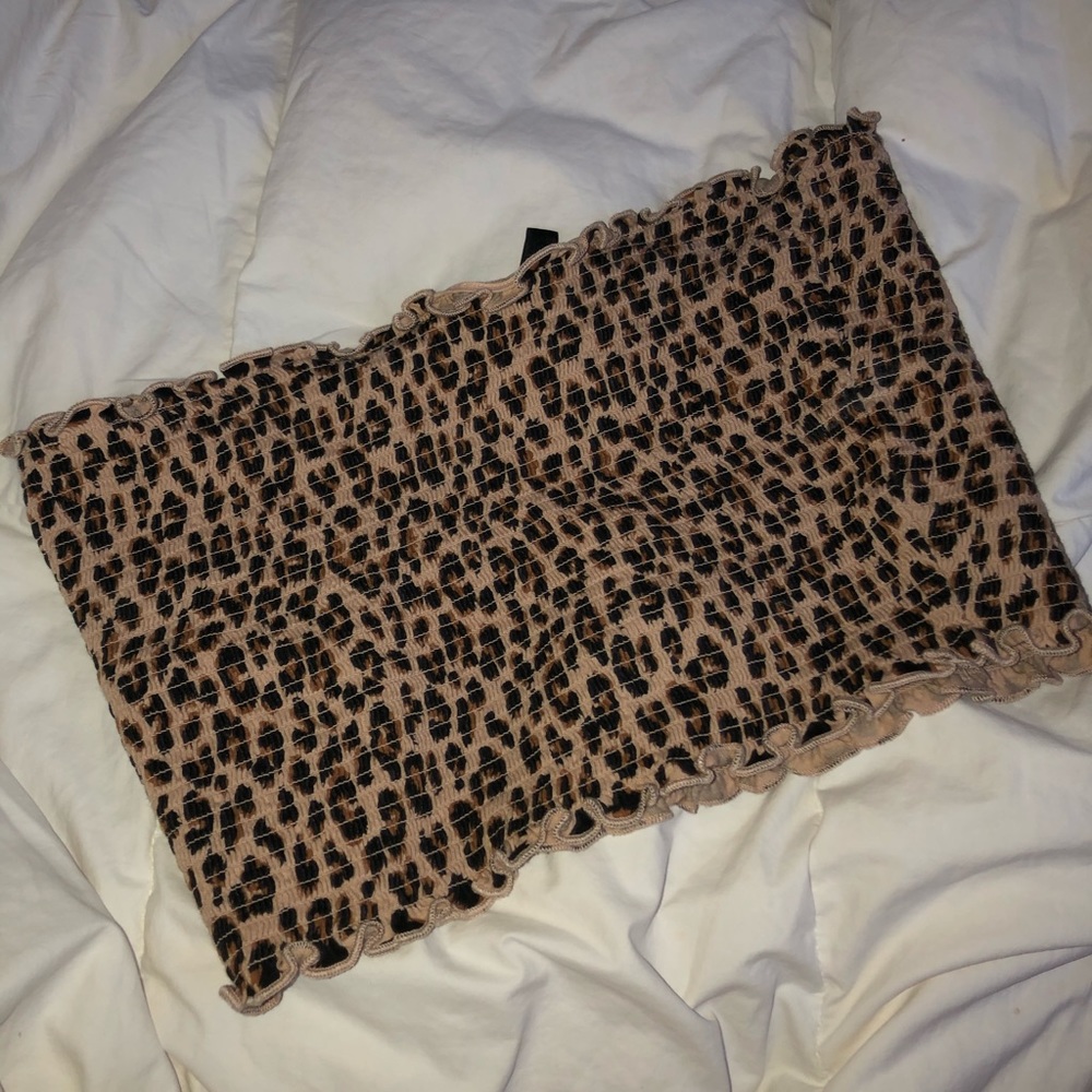 Super cute cheetah print tube top!!!